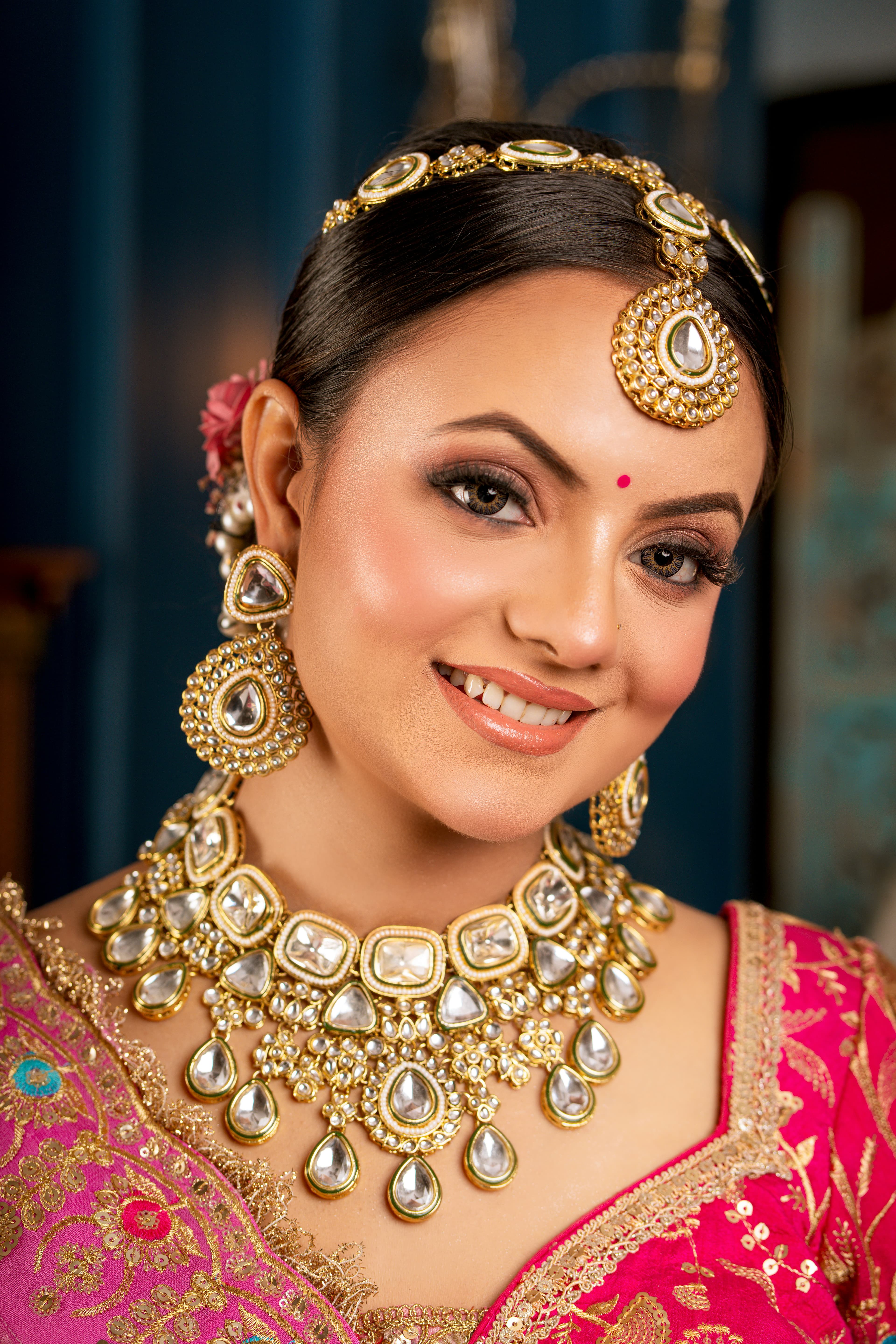 Traditional heritage jewelry with floral motifs